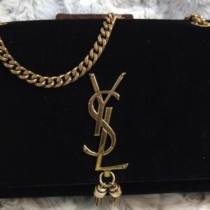 YSL Black and Gold Chain Bag